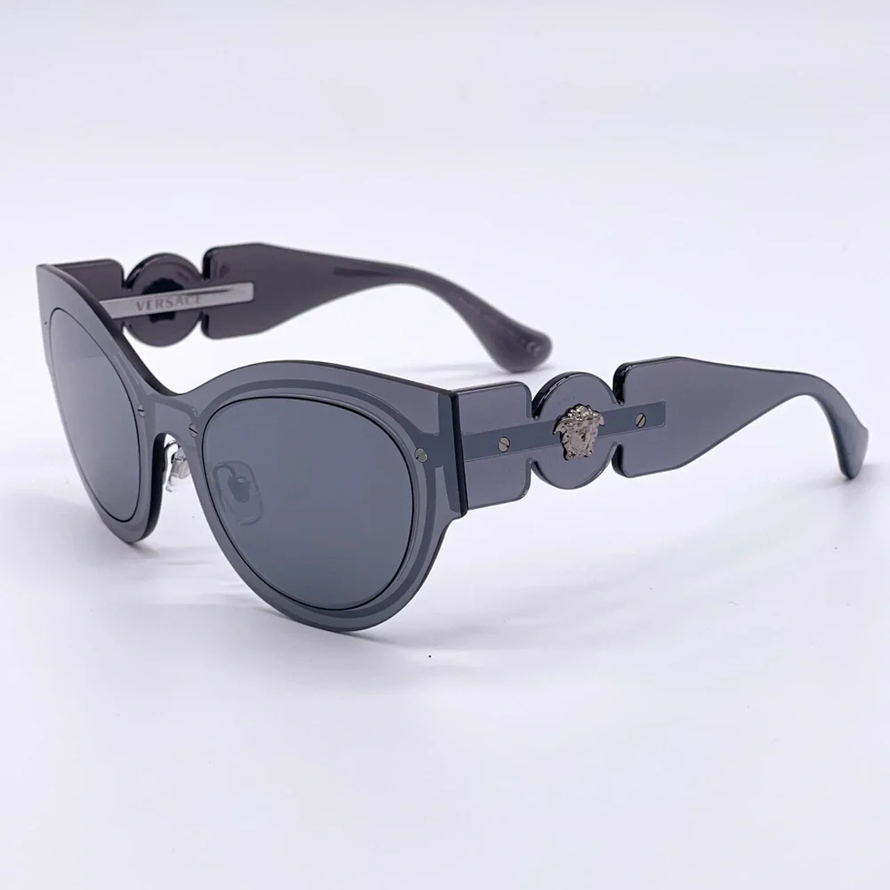 NEW VERSACE VE2234 1001/6G GREY CAT EYE SUNGLASSES VERSACE MOD 2234